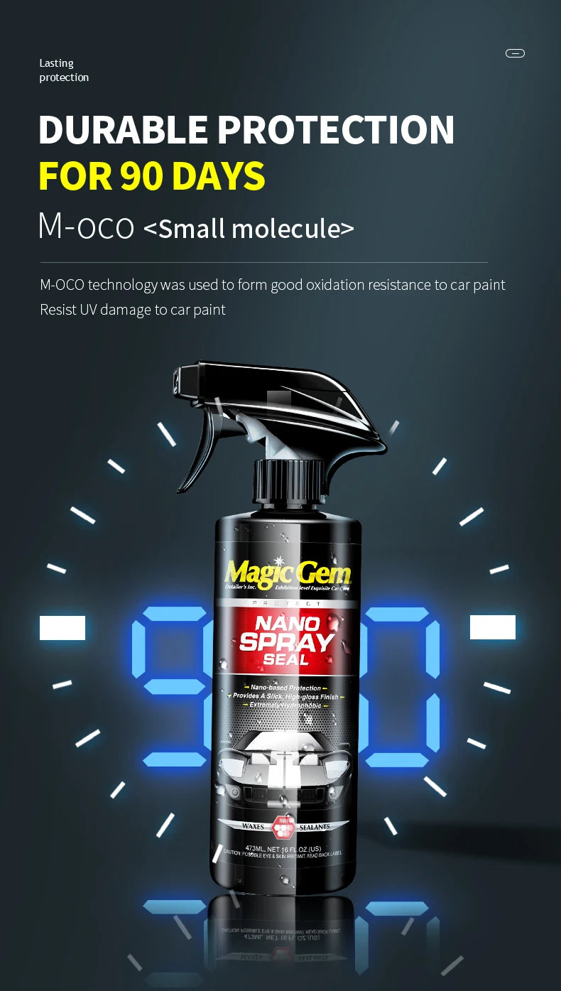 Magic Gem Car Ceramic Nano Coating - Hydrophobic Paint Protection & Polish