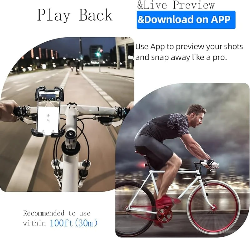 Vabena 4K Mini Action Camera - Waterproof POV Body Cam for Adventures