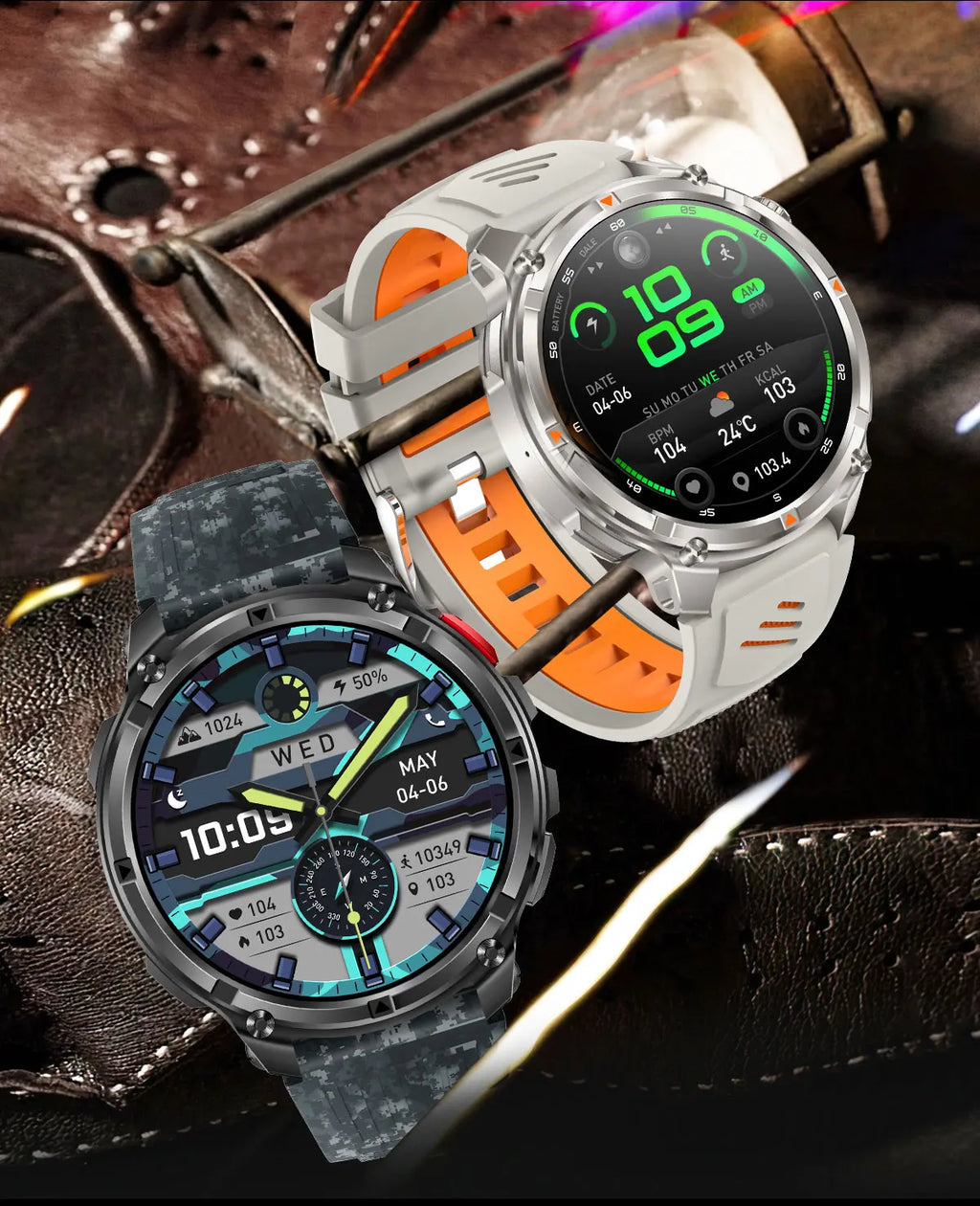 T-Rex3 Pro Smartwatch: GPS, 5ATM Waterproof, Military-Grade Sports & Outdoor Tracker
