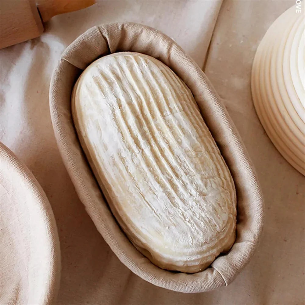 Banneton Bread Proofing Basket Set - 10" Oval Sourdough Baking Supplies