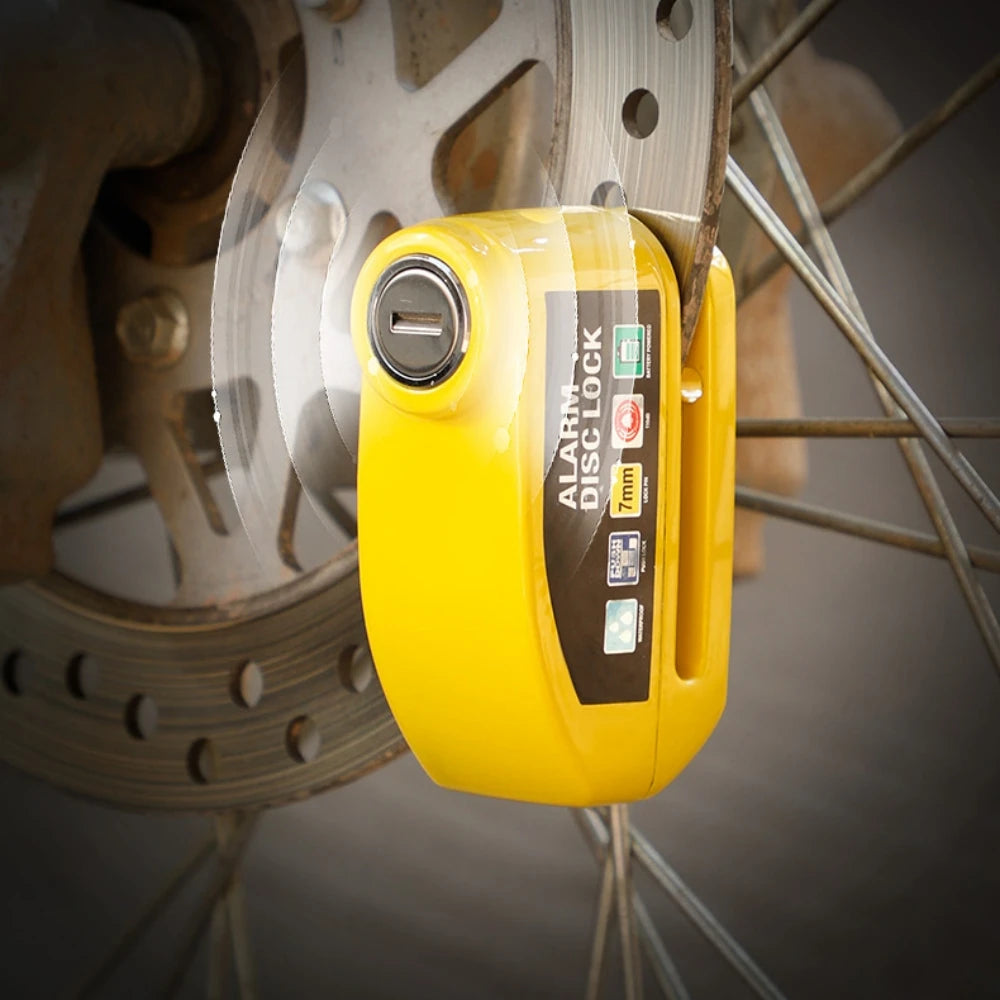 Motorcycle & Bicycle Anti-Theft Disc Brake Alarm Lock - Aluminum Alloy Safety