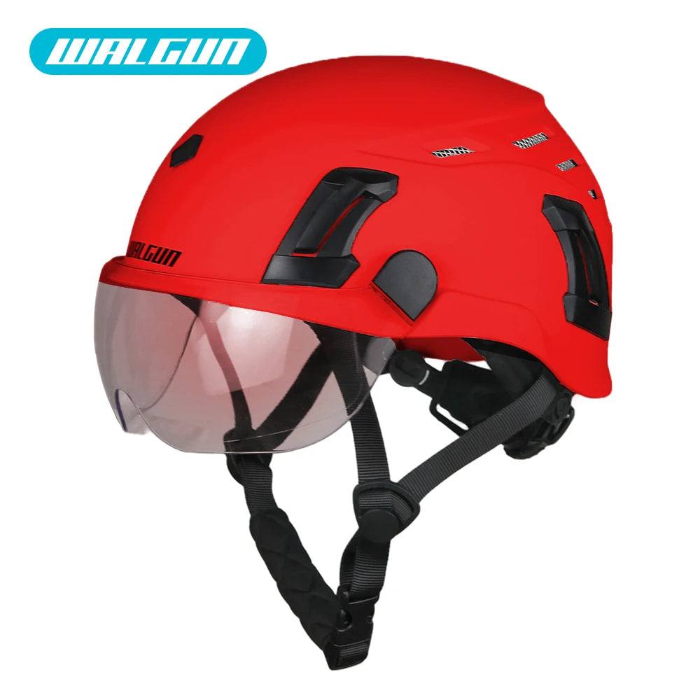 WALGUN K202 Safety Helmet | Work at Height PPE with Goggles, Visor & Ear Protection