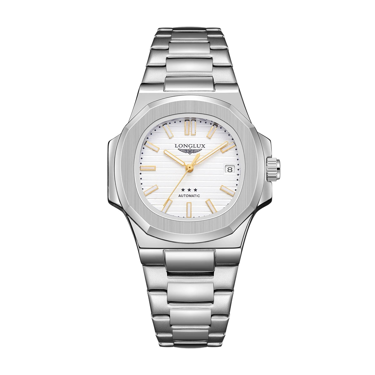 Vabena Men's Automatic Luxury Business Watch - Stainless Steel & Luminous
