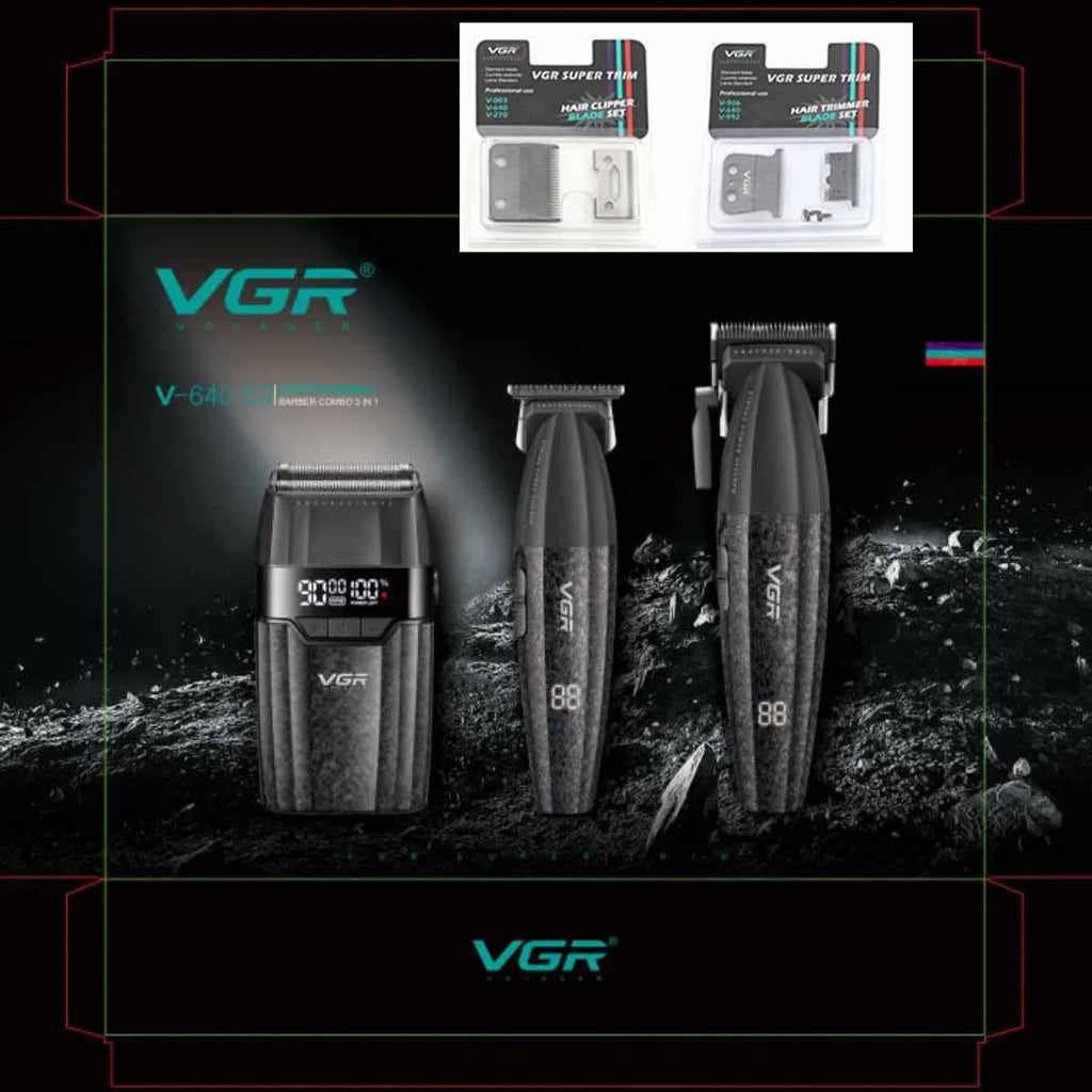VGR Professional Cordless Hair Trimmer - Electric Clippers