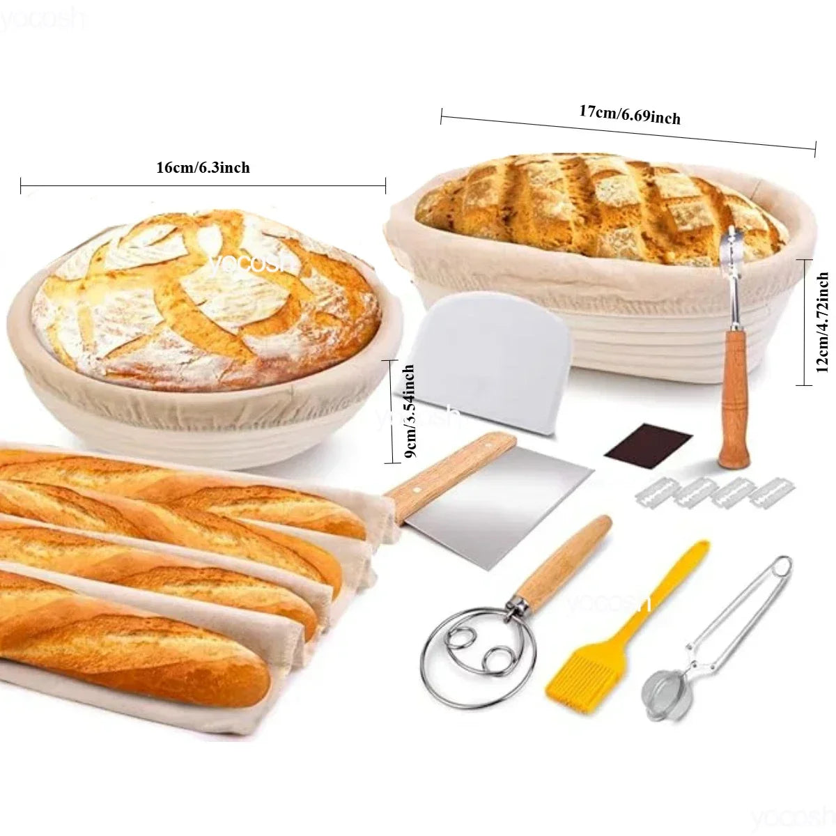 Professional Sourdough Baking Tools Set - Starter Jar, Mat & Knife