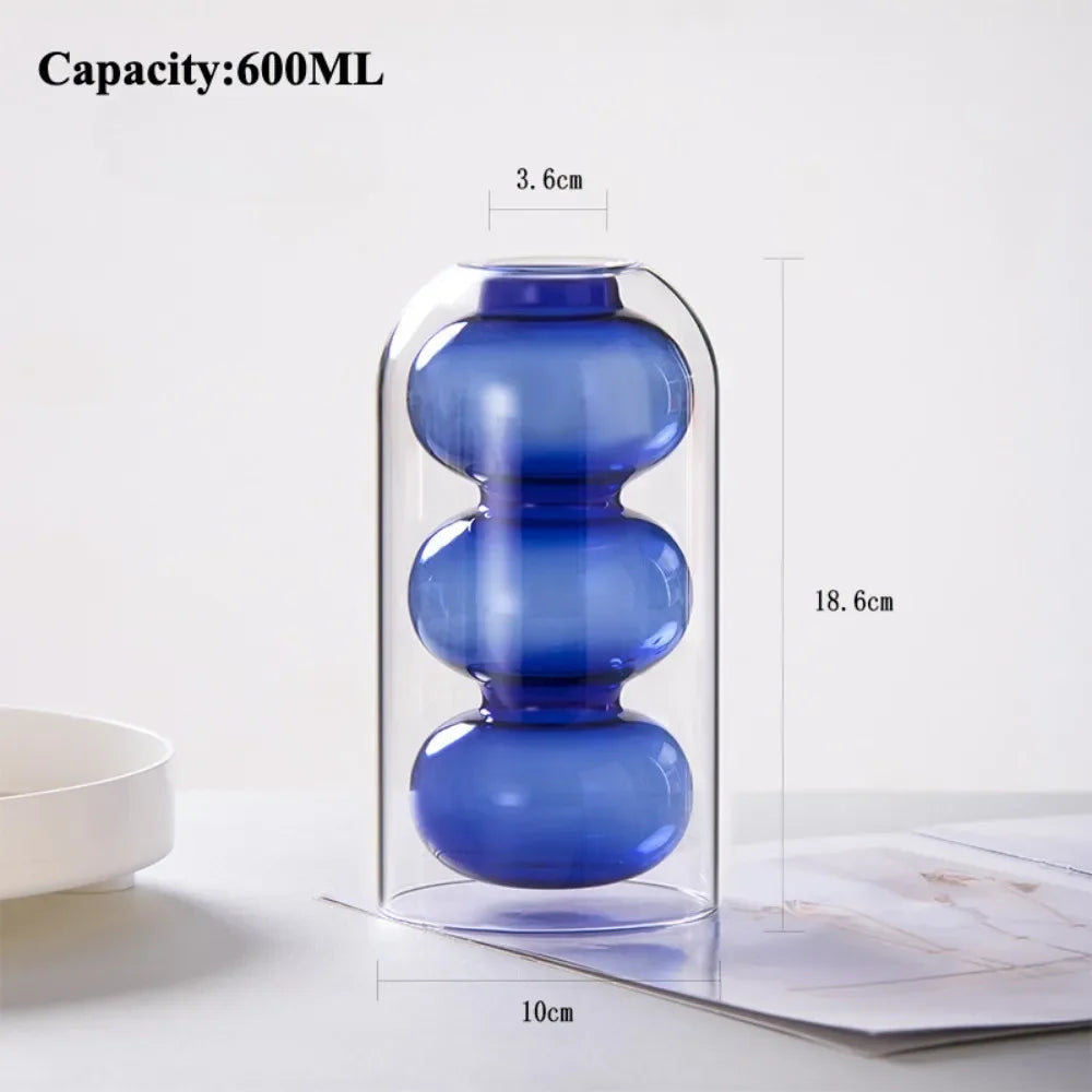 Elegant Glass Hydroponic Vase - Modern Home Decor for Plants