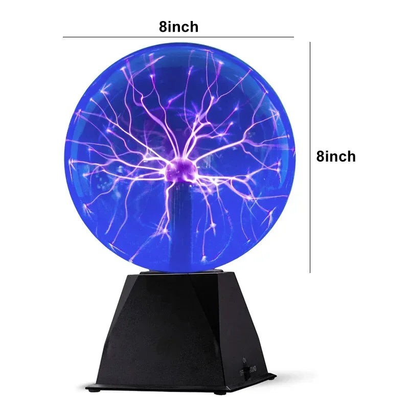 8 Inch Sound Control Plasma Ball Lamp - LED Touch Night Light