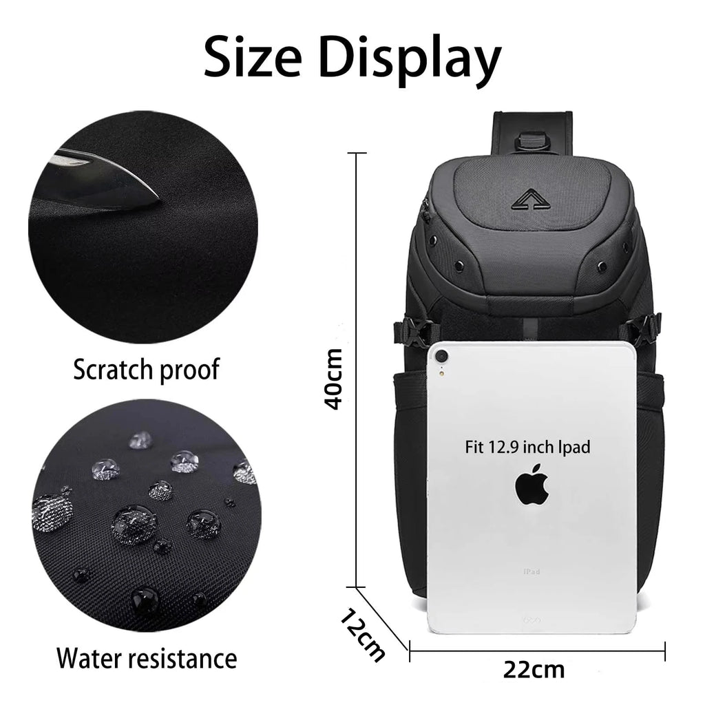 Anti-Theft Sling Bag | USB Charging Waterproof Crossbody Backpack