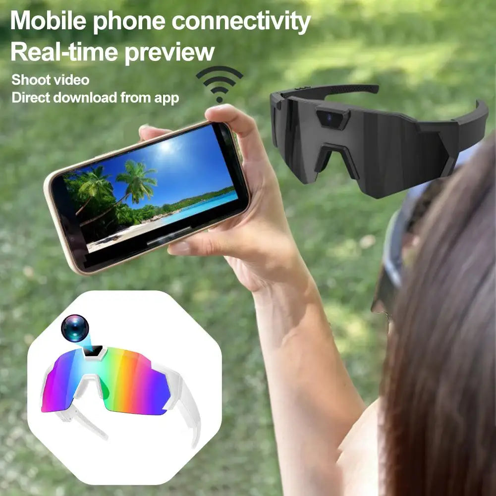 DIXSG HD Video Glasses - Action Camera Sunglasses for Sports