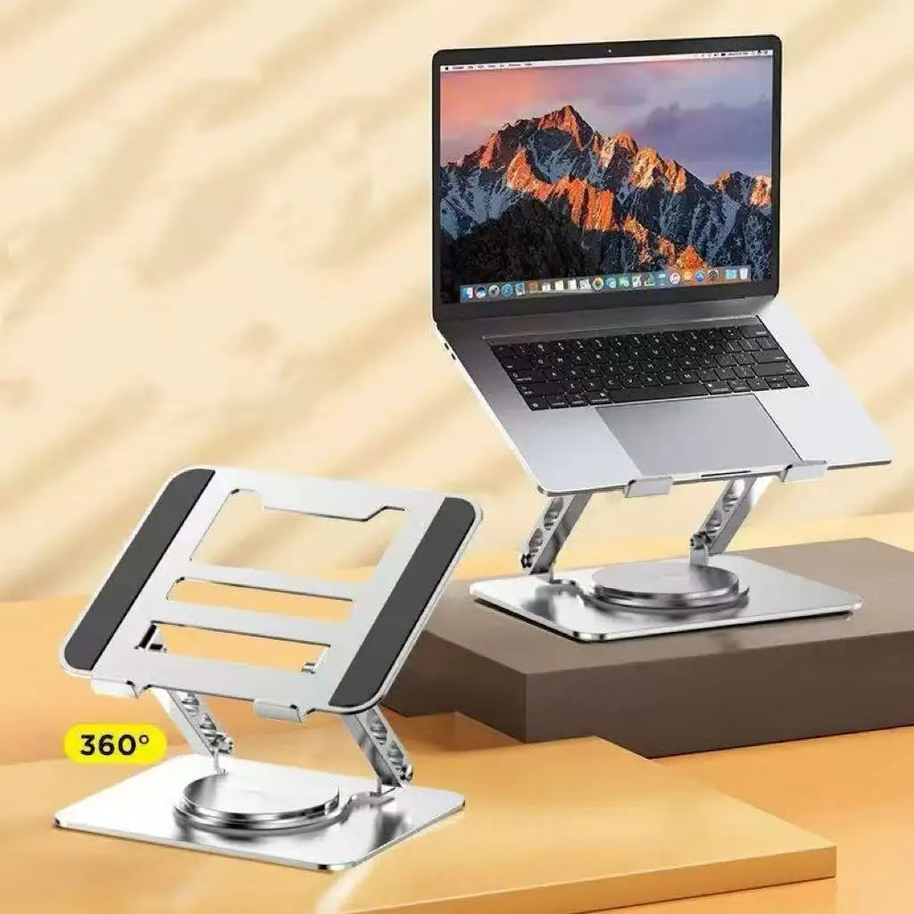 PHONEPACE 360 Rotating Aluminum Laptop Stand - Ergonomic Desk Riser