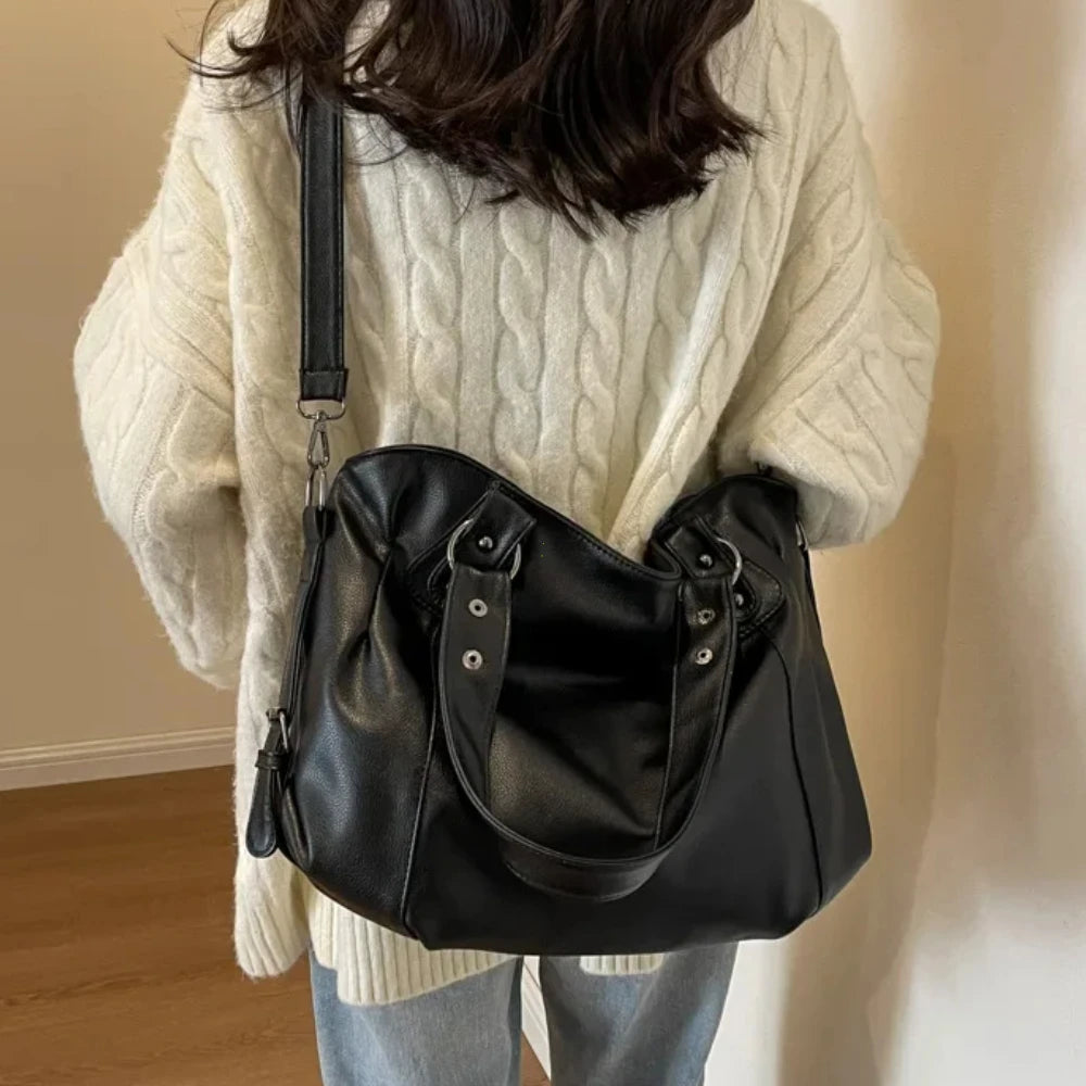 Vabena 2026 Soft Interior Shoulder Bags - High Quality Contrasting PU Handbags