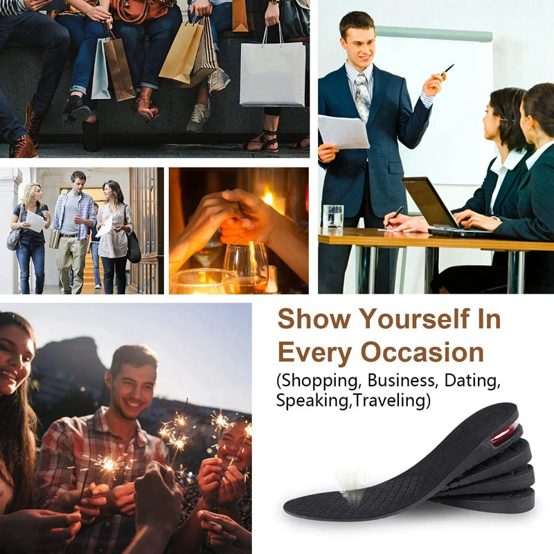 Height Increase Insoles - Air Cushion Shoe Lifts (3-9cm) for Men & Women