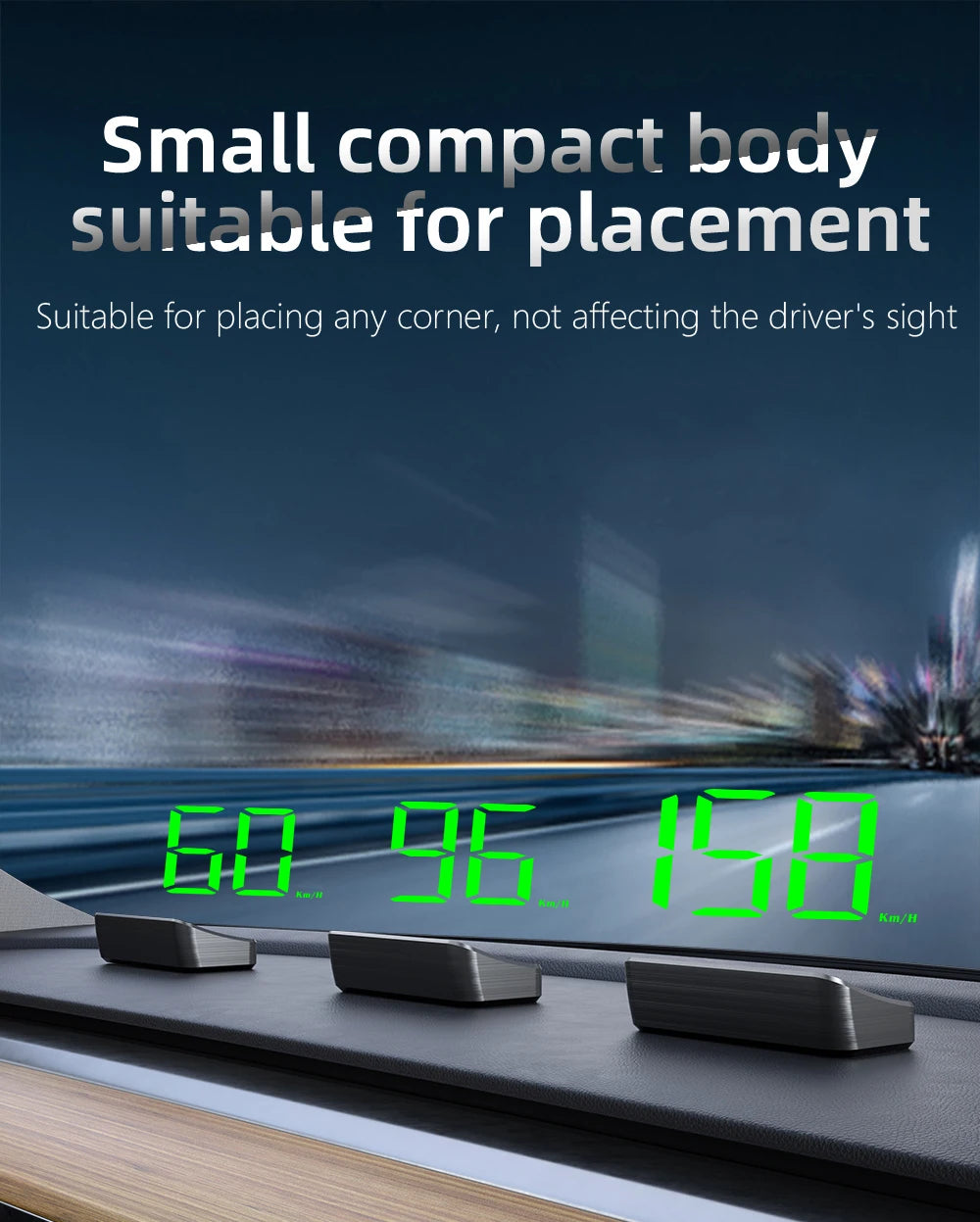 M2 HD Car HUD Windshield Projector | GPS Speedometer Display