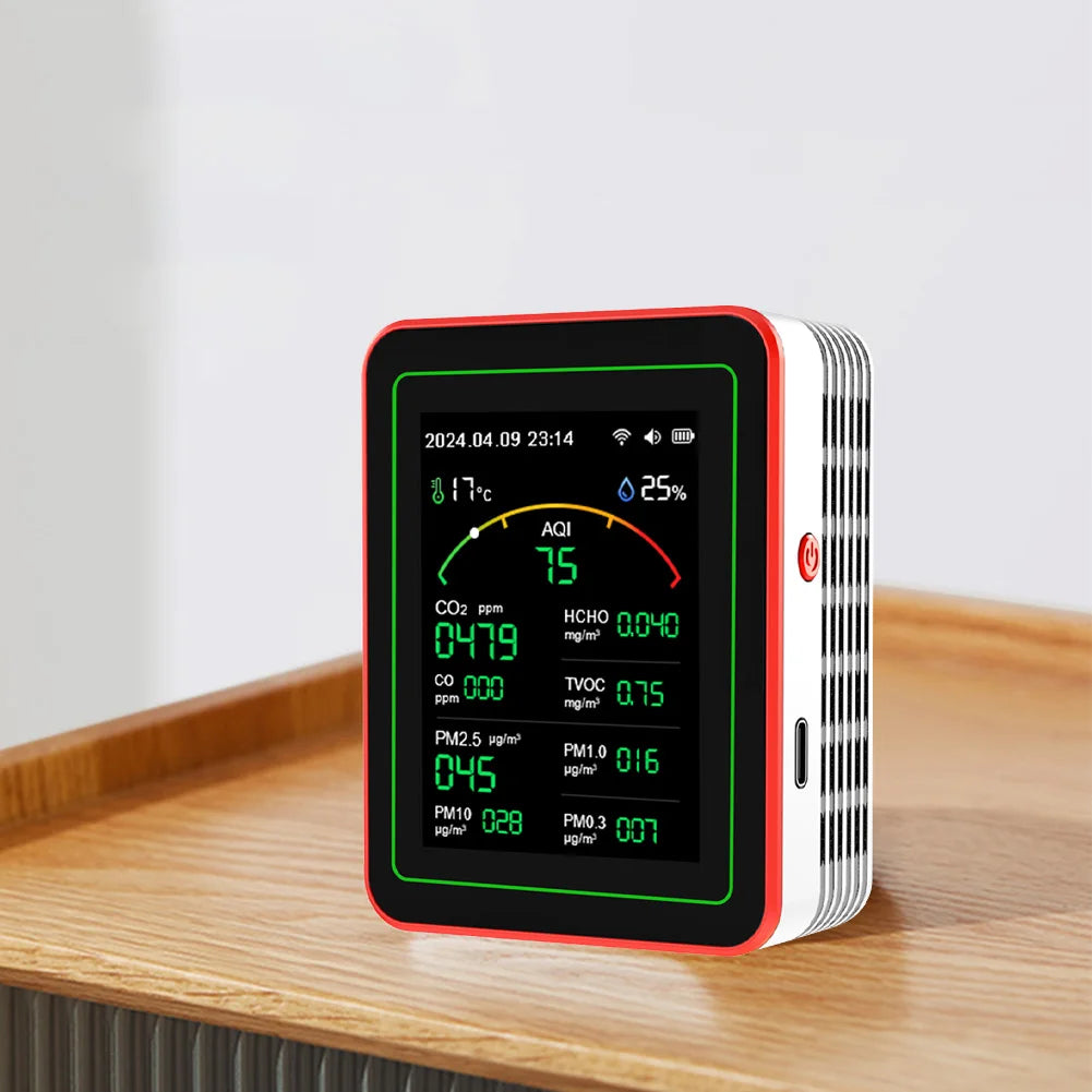 Vabena Professional 15-in-1 Air Quality Monitor Station - Comprehensive Indoor Analysis