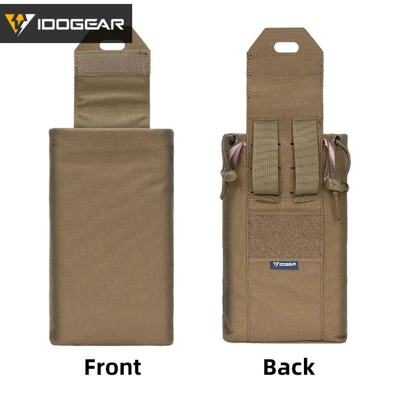 IDOGEAR Tactical MOLLE Foldable Dump Pouch - Durable Mini Drop Bag