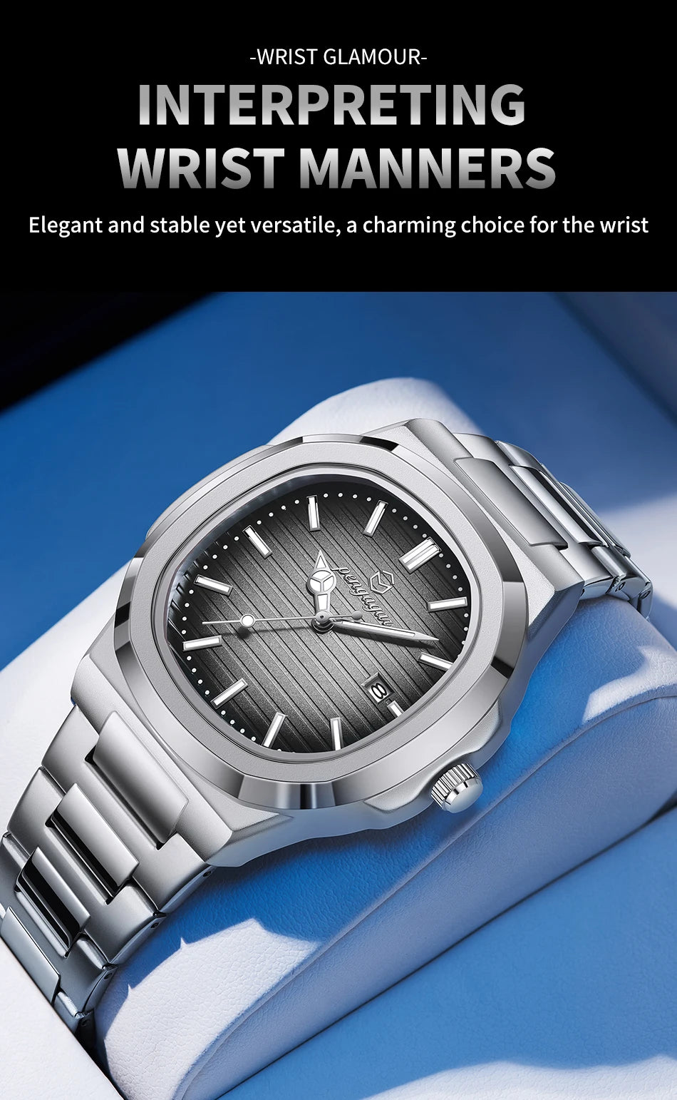 2026 Luxury Military Square Men's Watch - Waterproof Luminous Date Week Quartz