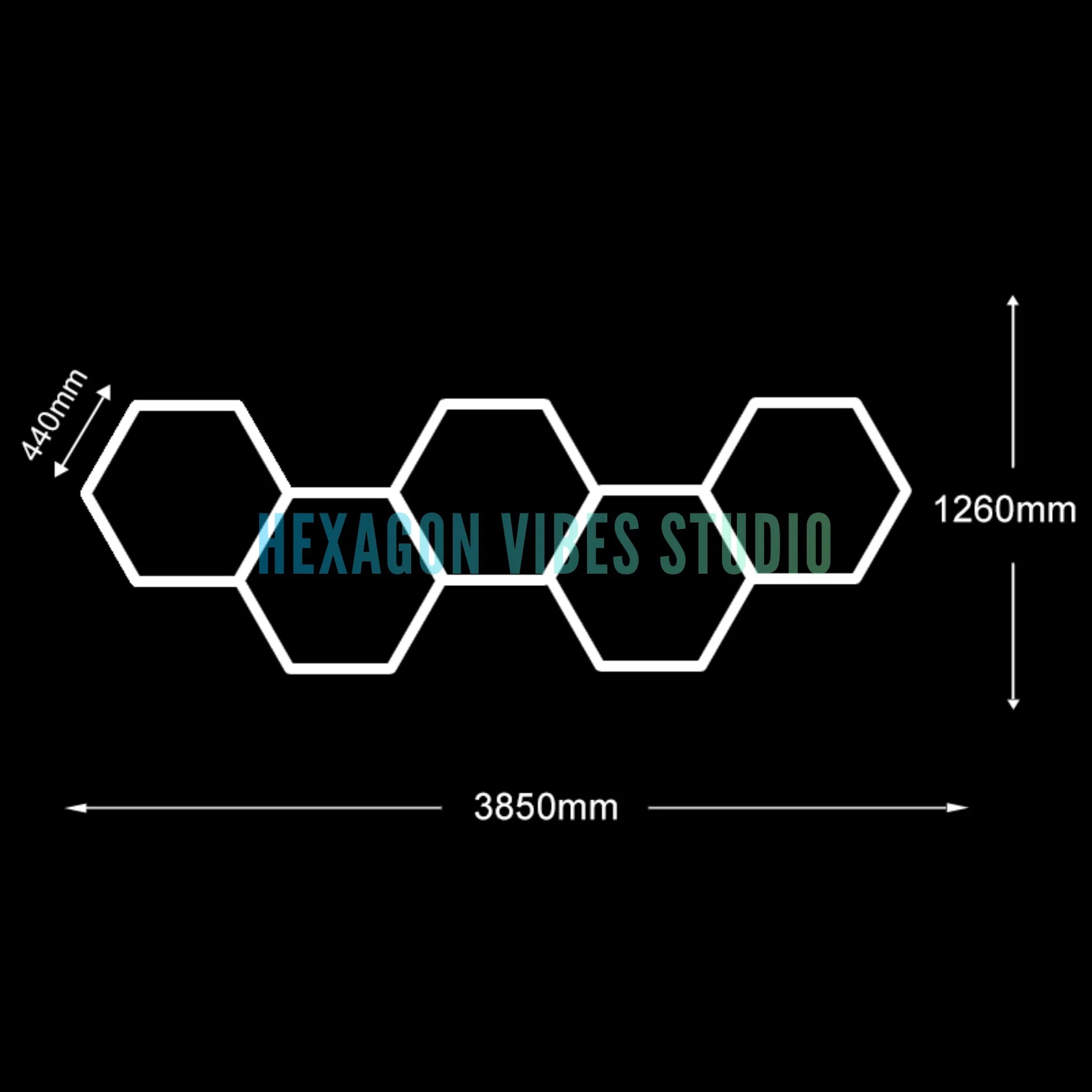 Garage Hexagon LED Light 50000H 6500K Ultra Bright