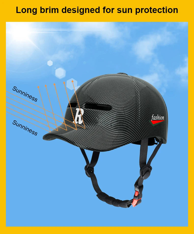 GUDOOK Baseball Cap Bike Helmet - Adult Adjustable Cycling Safety for MTB & Road