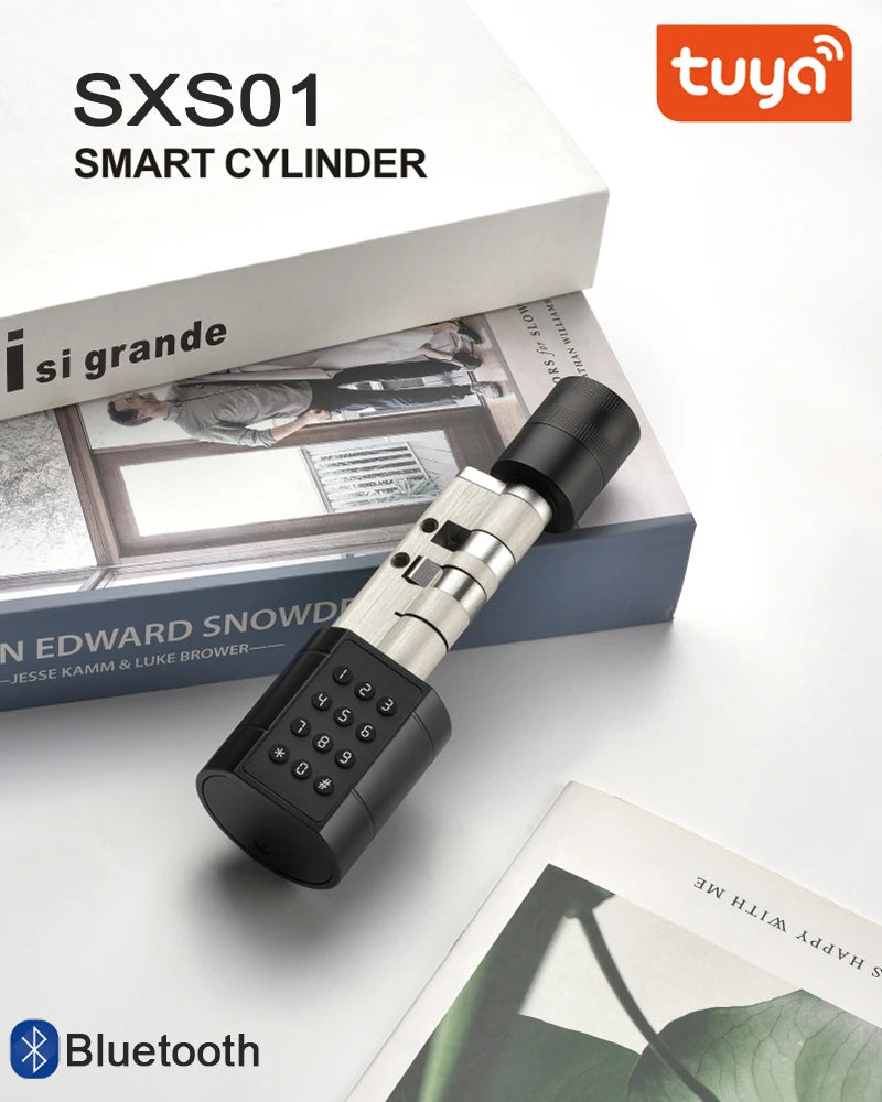 Tuya Smart Biometric Door Lock Cylinder - Keypad & App Access