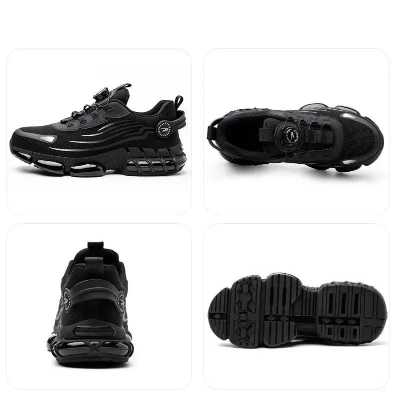 Vabena Lace-Free Steel Toe Safety Sneakers for Ultimate Work Comfort