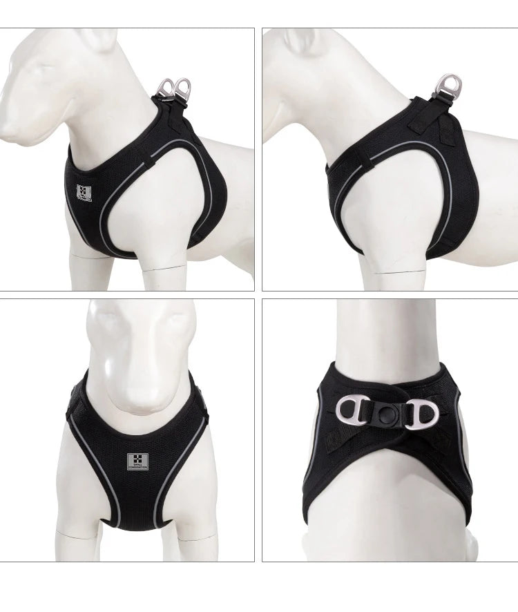 Dog Harness Leash Set - Adjustable, Reflective for Small to Medium Pets