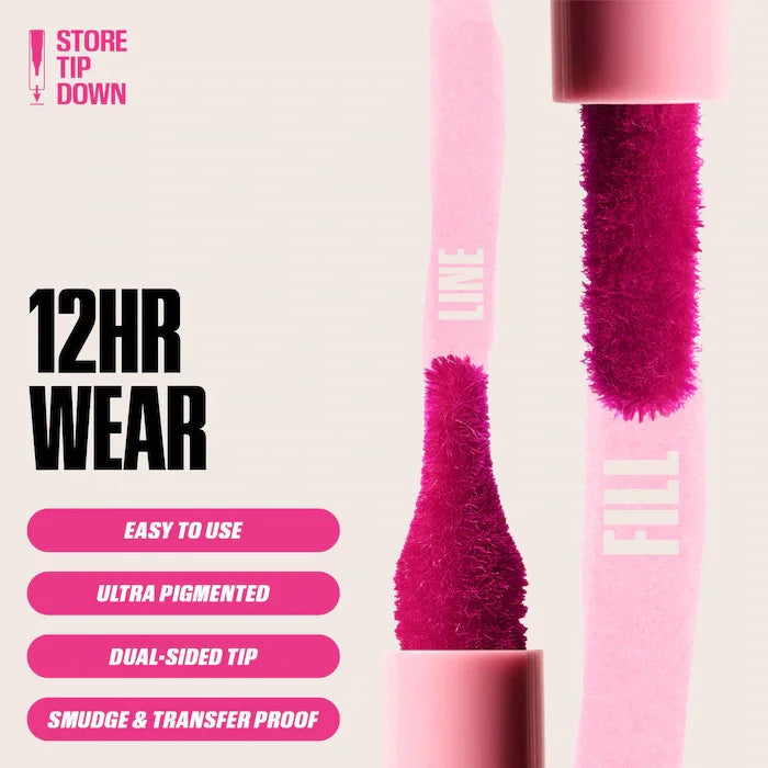 Vabena Velvet Brown Lip Liner Pencil - Matte, Waterproof & Non-Stick Lip Contour