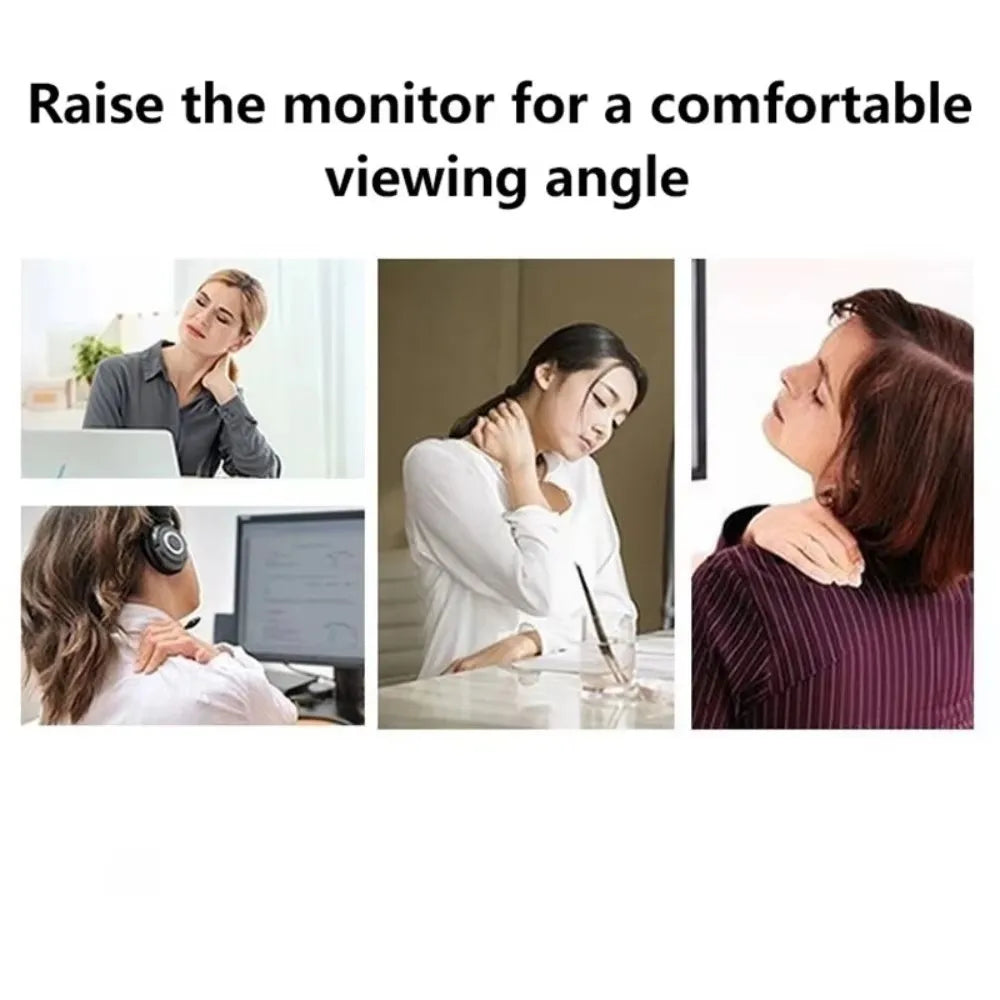 Vabena Ergonomic Monitor Riser Stand for Dorm Desk - Space Saver