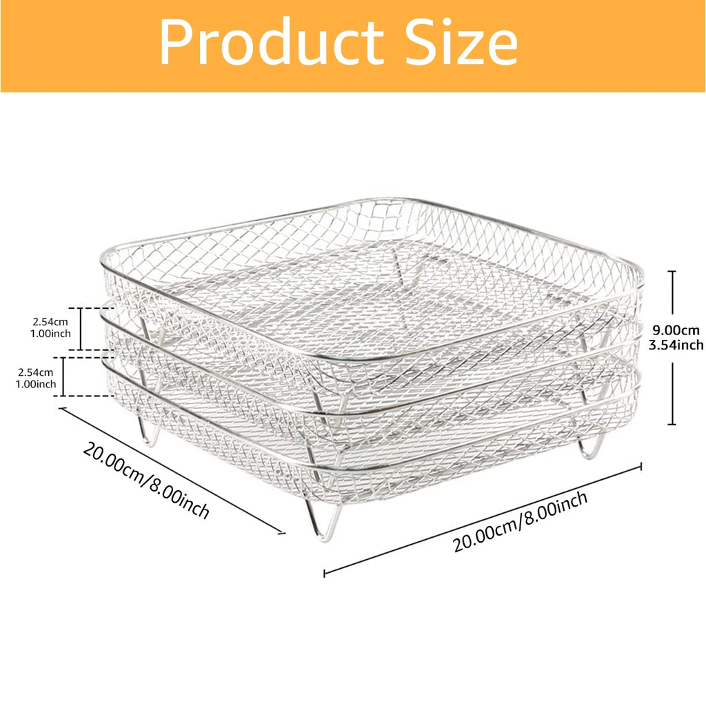 Crispy Chips Non-Stick Baking Basket Tray | Oven Fryer Mesh Pan