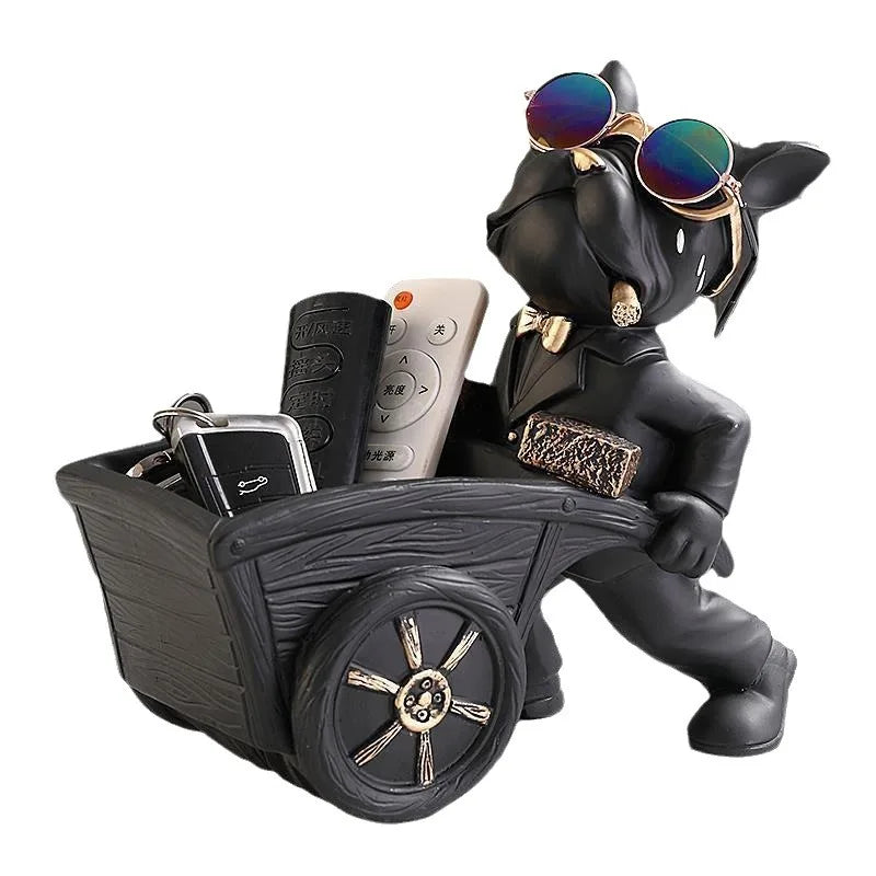 Vabena Elegant Resin Dog Statue with Storage - Home Decor Accent