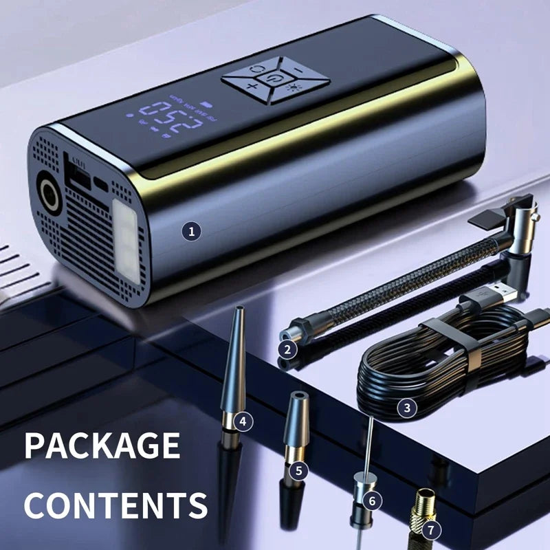 YIJU 150psi Wireless Portable Tire Inflator for Cars & Bikes