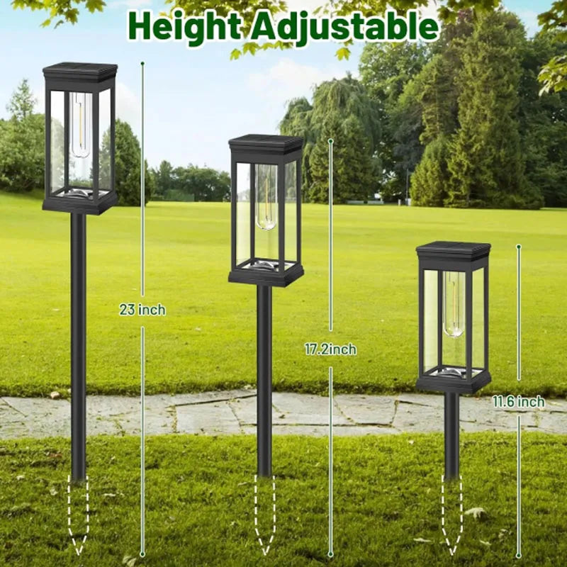 Retro Solar Pathway Lights | Warm Garden LED Decor