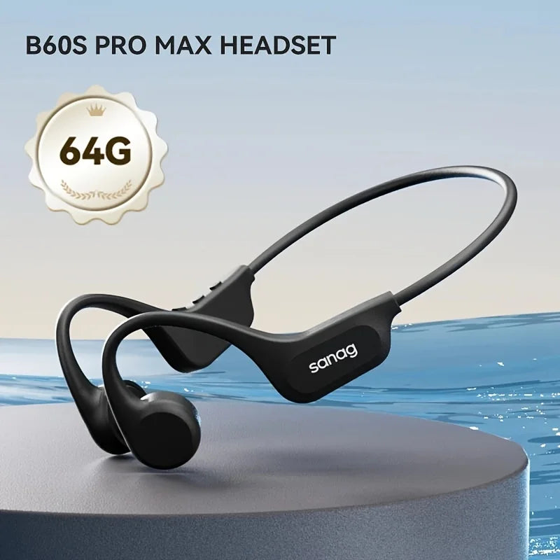 Sanag B60S Bone Conduction Swimming Headphones IPX8 Bluetooth MP3
