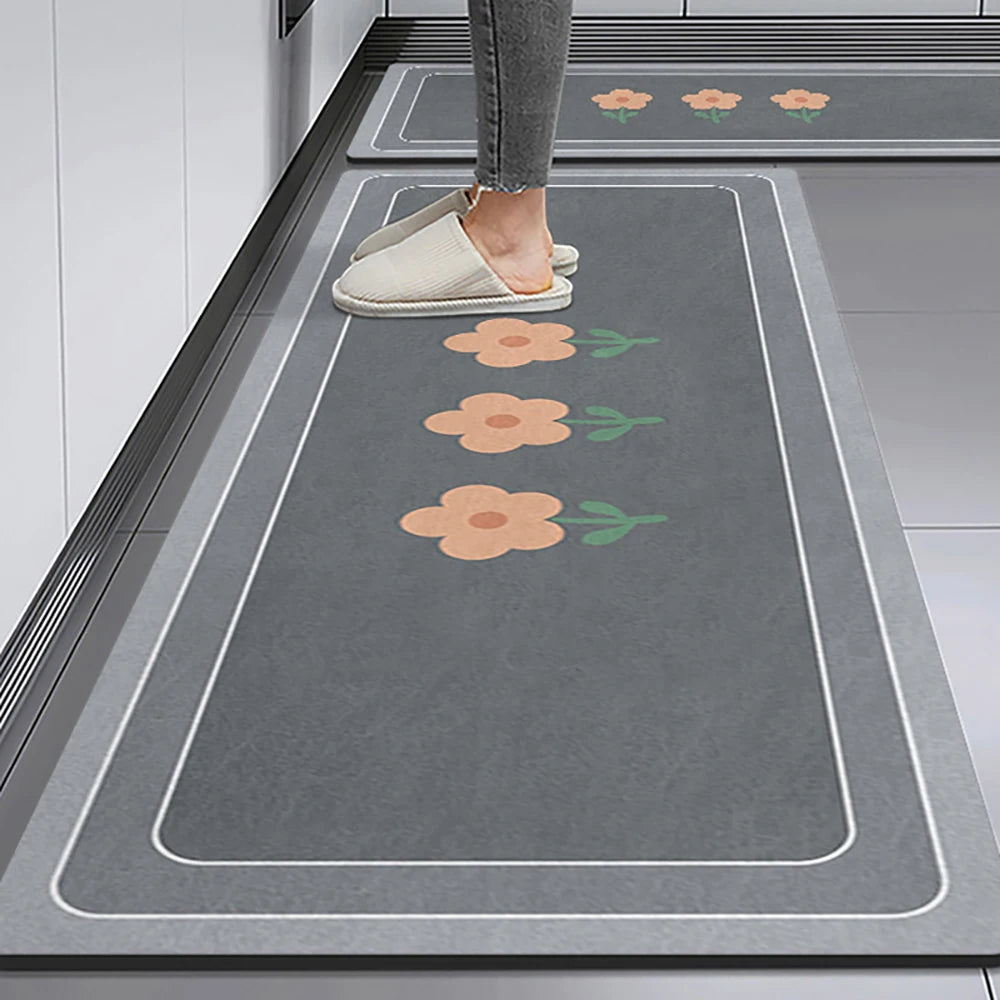 Non-Slip Crystal Velvet Kitchen Mat & Rugs for Living Room, Bedroom & Entryway