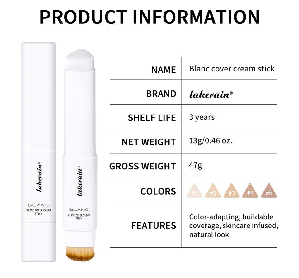 Lakerain Color Changing Foundation Stick - Full Coverage Matte