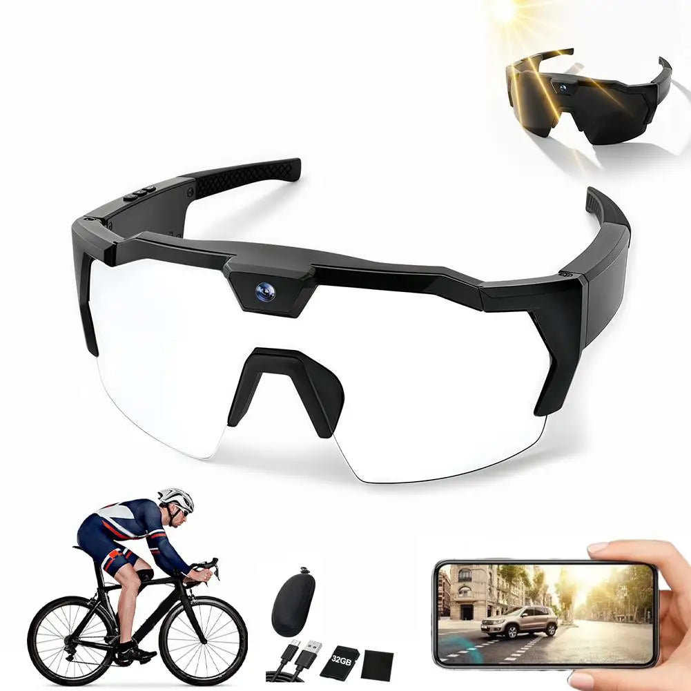 DIXSG HD Video Glasses - Action Camera Sunglasses for Sports