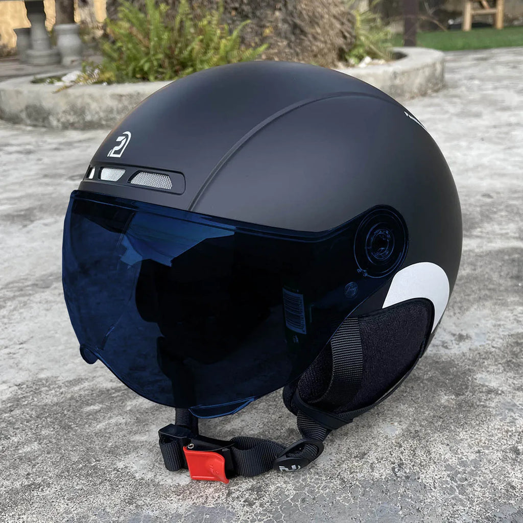 PEMILA Cycling Helmet with Goggles, Ear Protection & Reflective Safety - Adult MTB Road E-Bike