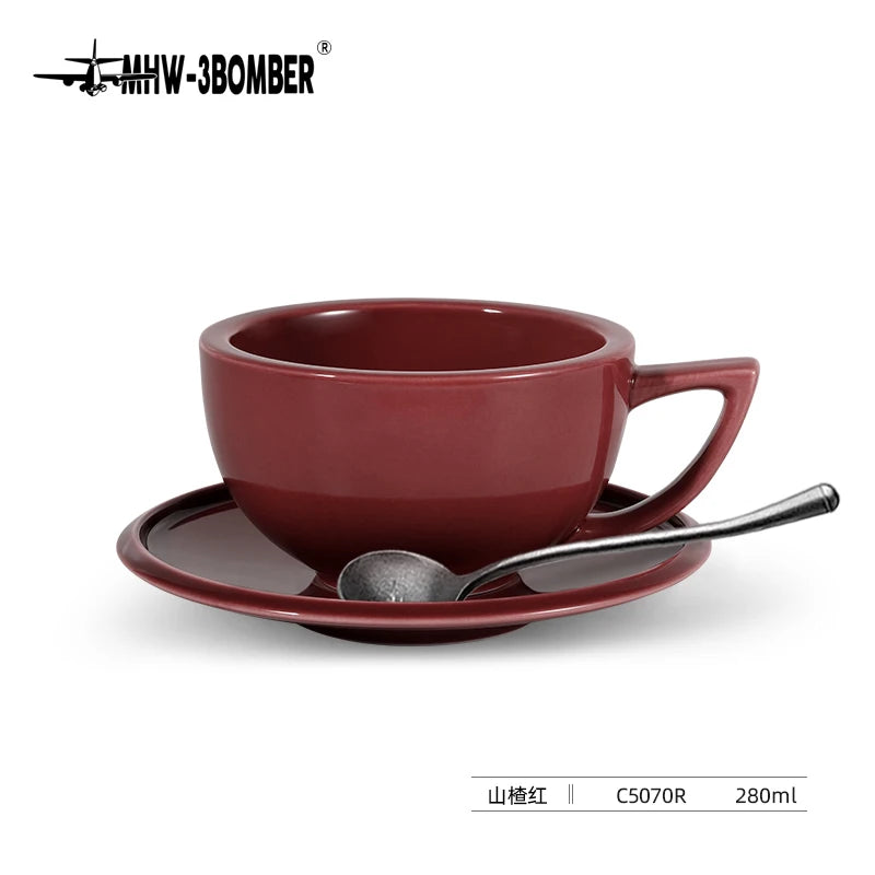 MHW-3BOMBER 280ml Ceramic Art Latte & Espresso Cup Set