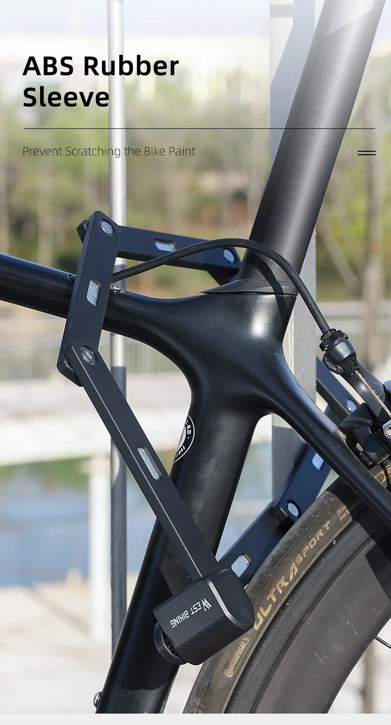 WEST BIKING Foldable Bike & Motorcycle Lock - Key & Password Security
