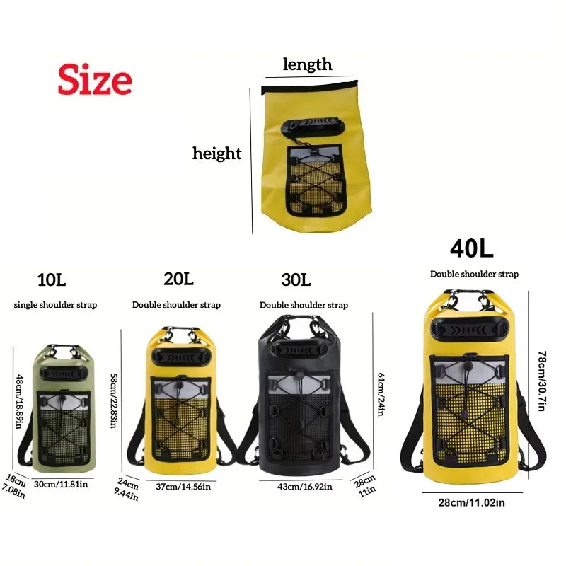 Waterproof Dry Bag Backpack for Kayaking & Outdoor Adventures - 10L/20L