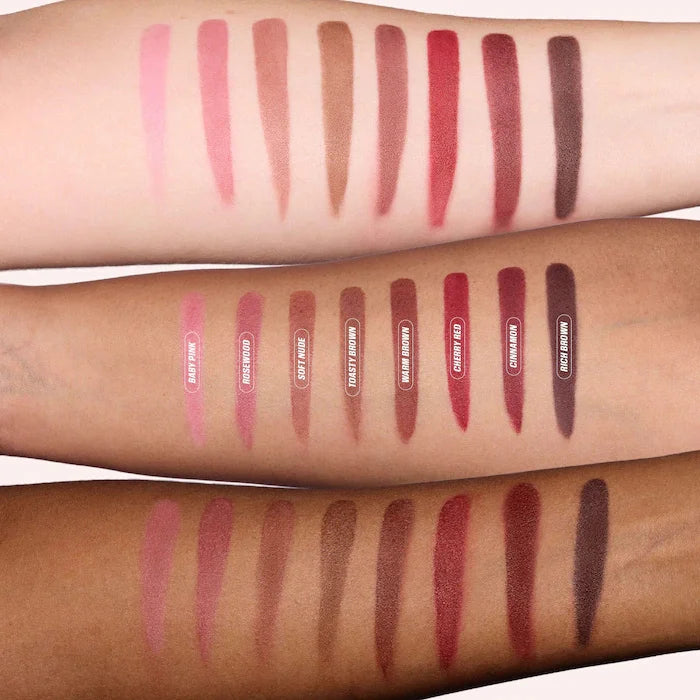 Vabena Velvet Brown Lip Liner Pencil - Matte, Waterproof & Non-Stick Lip Contour
