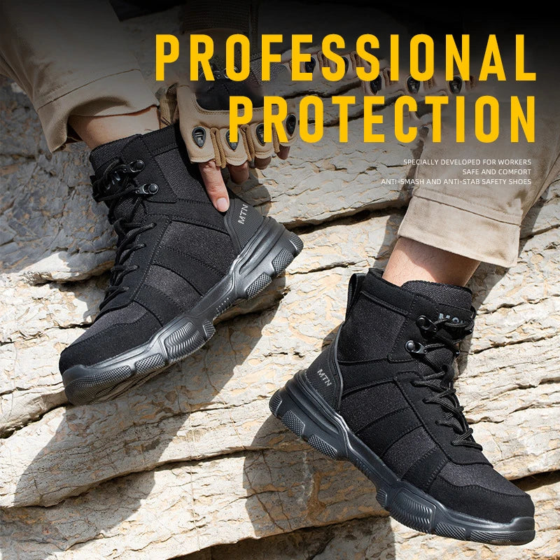 Vabena Breathable Anti-Smash Safety Boots for Work