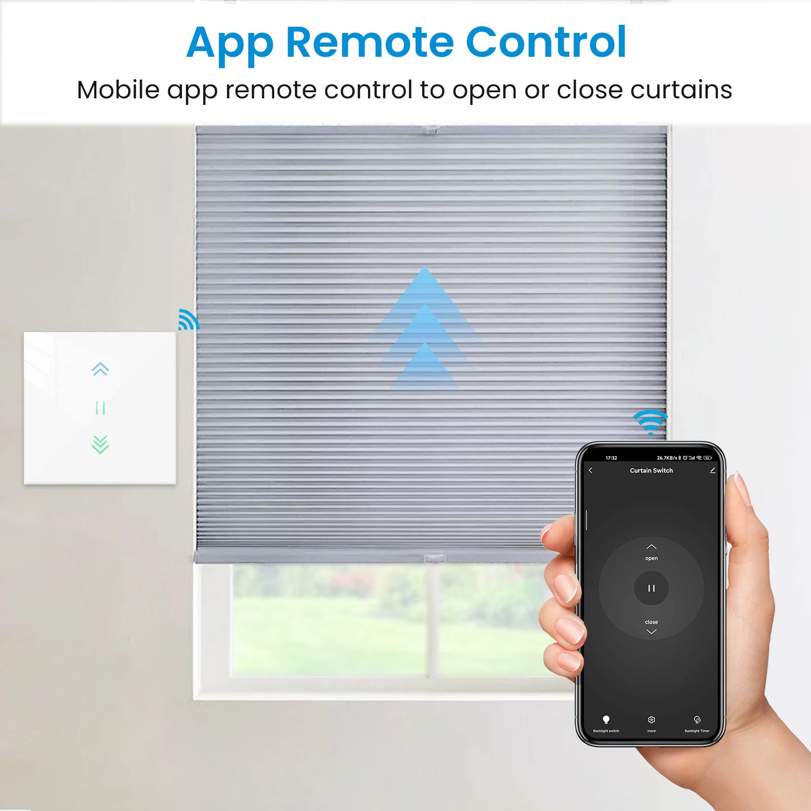 LoraTap WiFi Smart Blinds Switch - App & Voice Control for Modern Homes