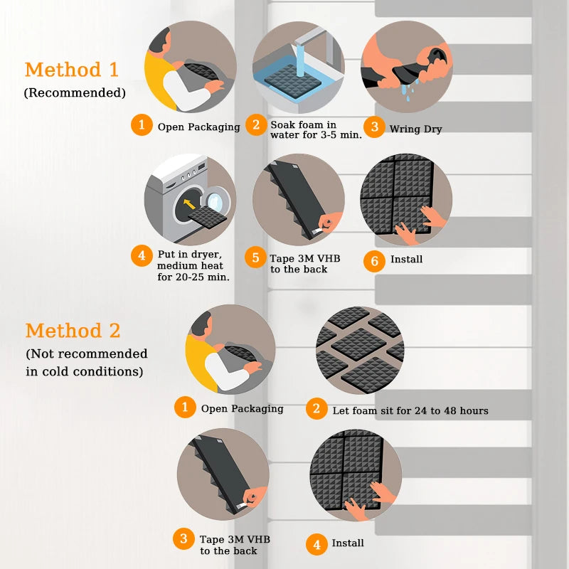 TOUO Sound Absorbing Foam Panels - Studio Acoustic Treatment & Soundproofing