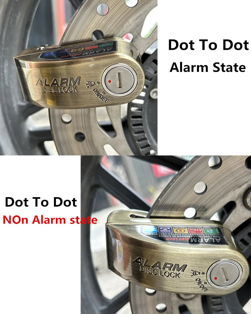 Falante Motorcycle Disc Brake Alarm Lock - Waterproof Anti-Theft Security for Bikes