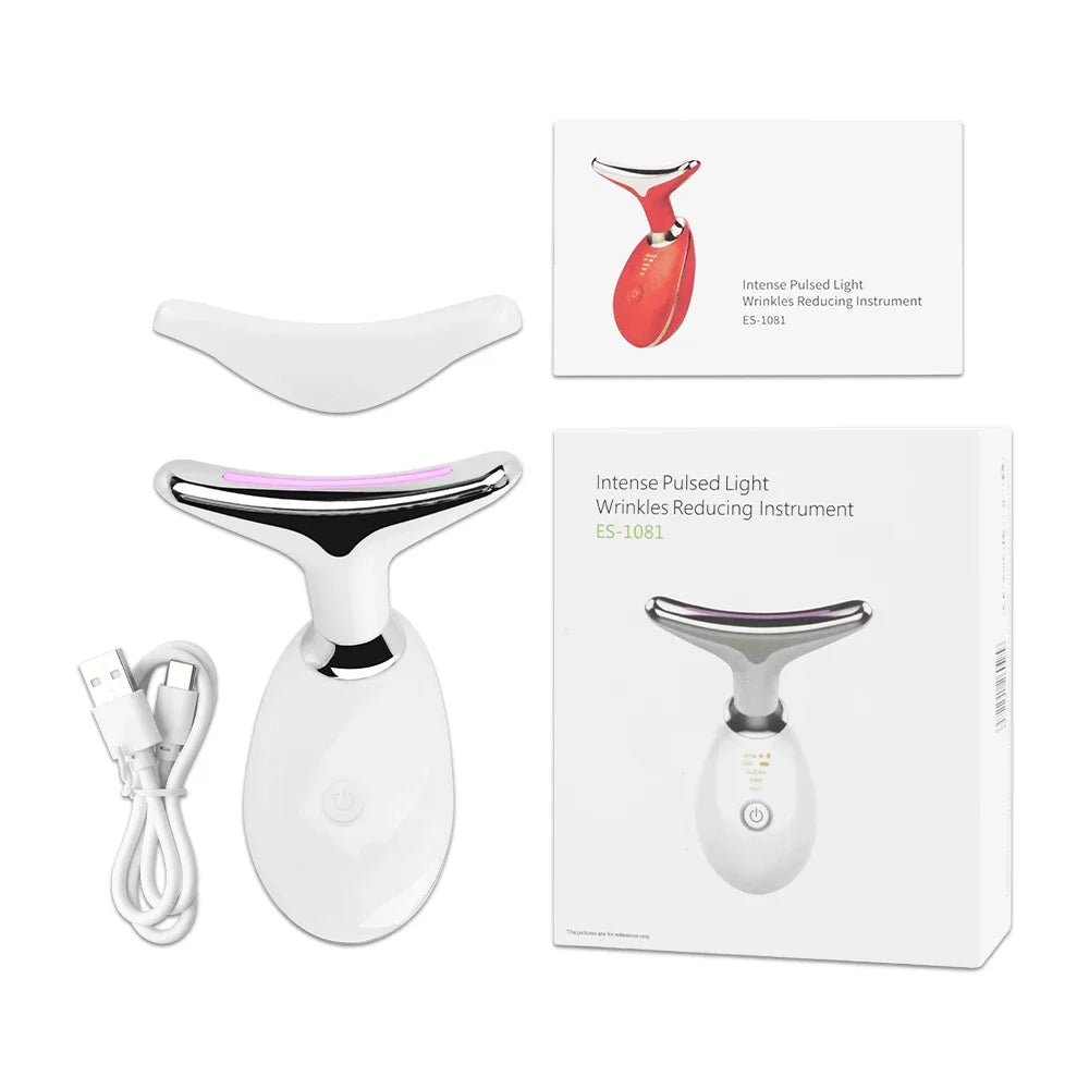 Vabena Face & Neck Lift Device - EMS, LED Light Therapy, Anti-Wrinkle Massager