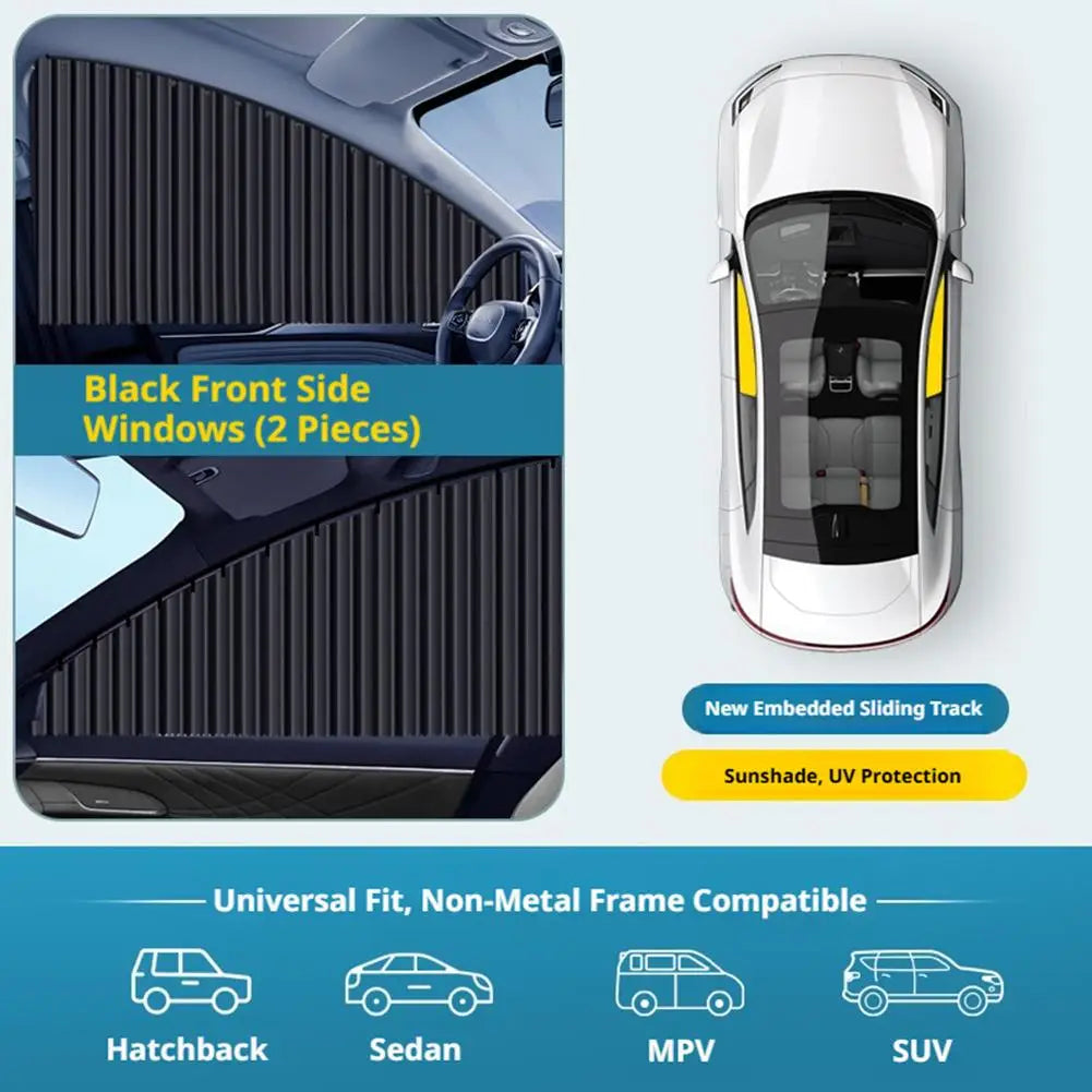 Car Window Sun Shade - Telescopic UV Heat Shield | 2/4 Pcs for Sedans & SUVs