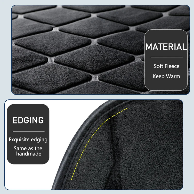 12V Heated Car Seat Cushion | Universal Cloth & Flannel Set