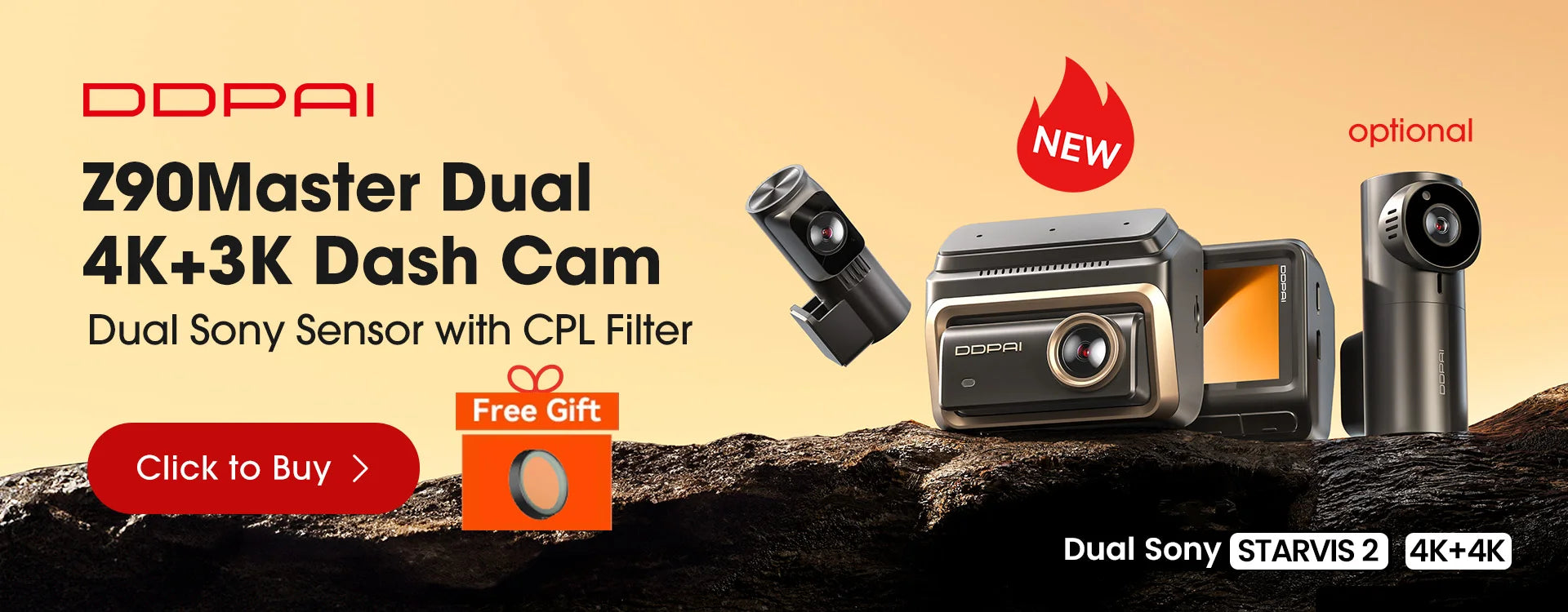 DDPAI Z50 Pro 4K Dash Cam with GPS, ADAS & Night Vision