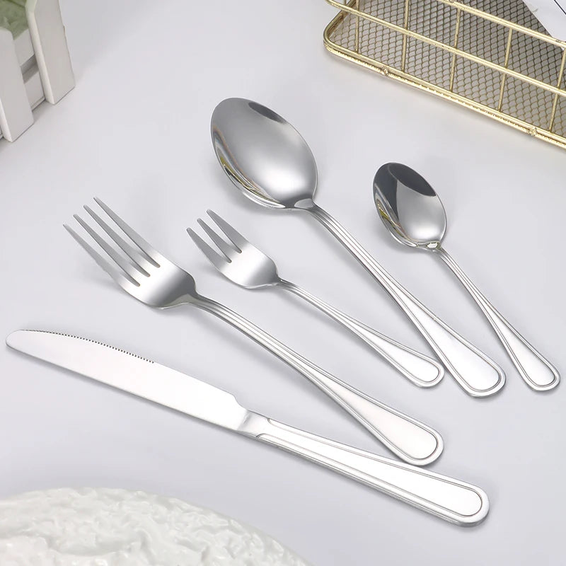 Luxury Stainless Steel Steak Cutlery Set for Restaurants & Hotels