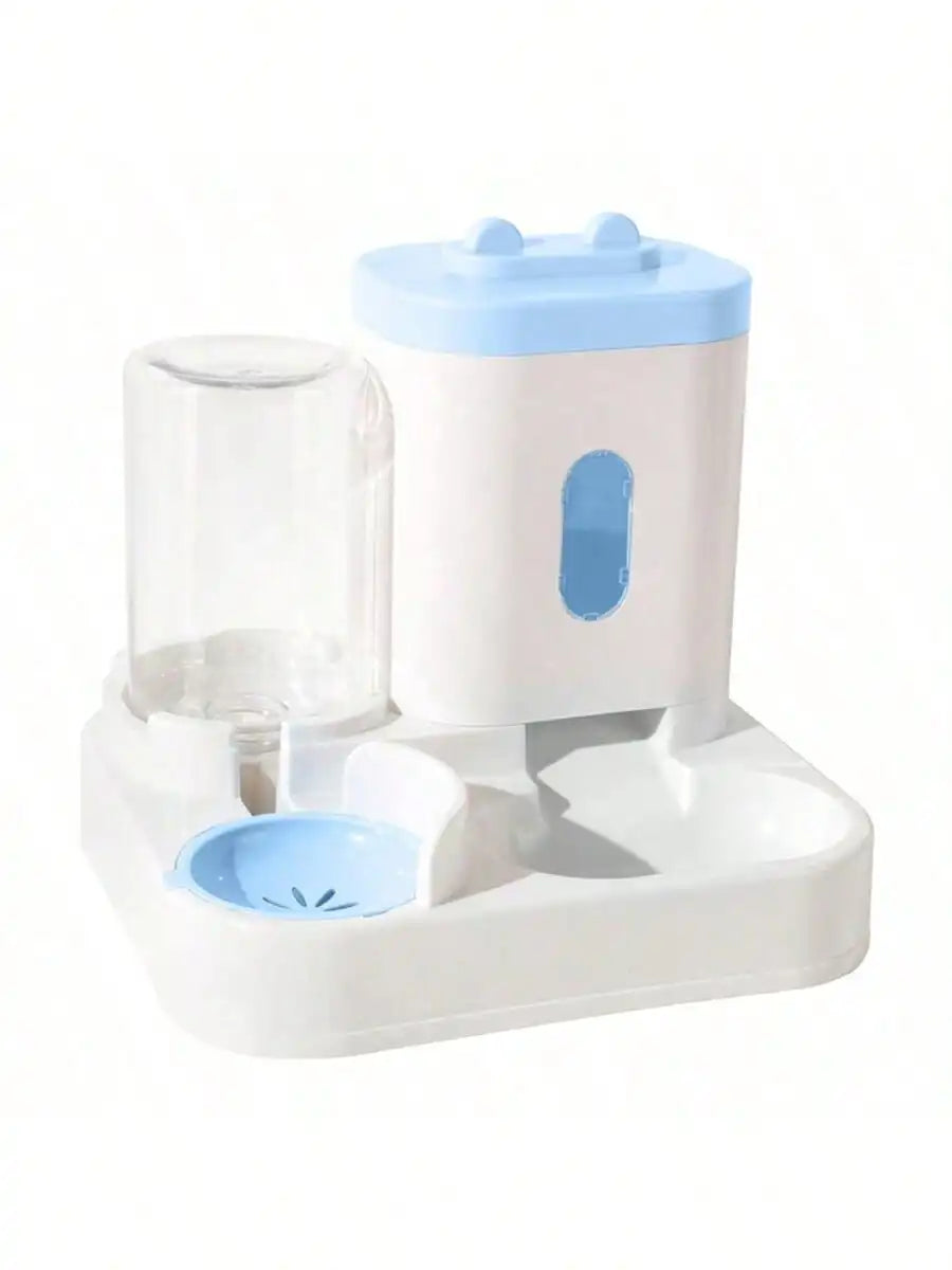 Automatic Gravity-Fed Cat Water Dispenser & Feeder - Spill-Proof